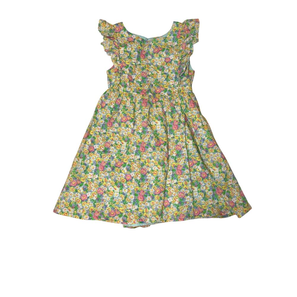 GAP Flutter Sleeve Toddler Dress Bright Micro Floral Print 4T